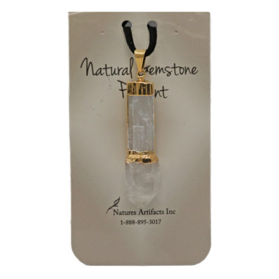 BP112 - Selenite Pendant With Crystal Point