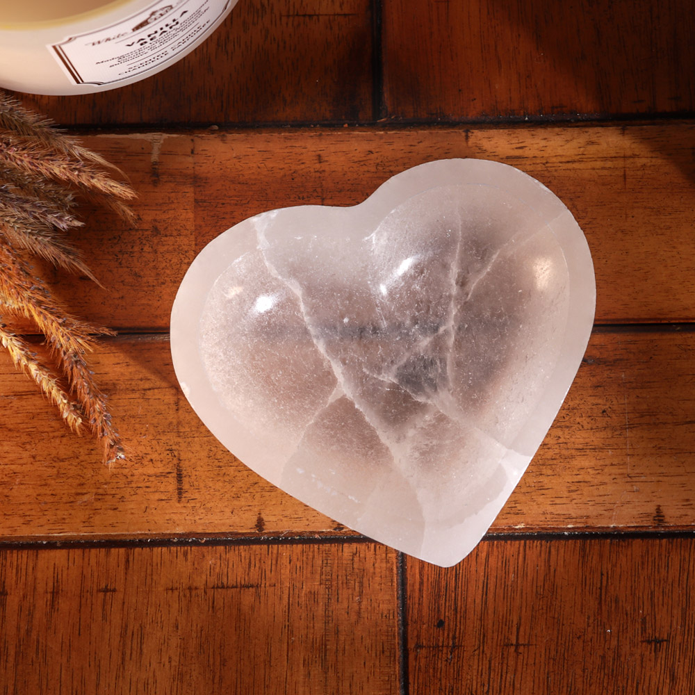 Crystal Pendant White Selenite Heart | GAIA CENTER Crystal Shop In CYPRUS - Foto 6