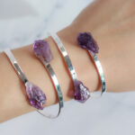 Amethyst Adjustable Bracelet (Silver Plated) - Image 2